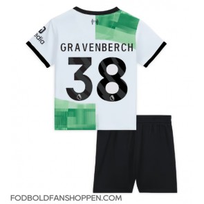 Liverpool Ryan Gravenberch #38 Udebanetrøje Børn 2023-24 Kortærmet (+ Korte bukser)